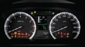 White-illuminated meter panel