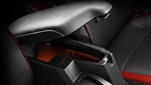 Console box with padded armrest