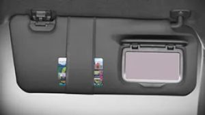 Vanity mirror with card slot