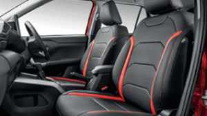 Perodua GEAR UP Seat Covers with Red Stitching Design