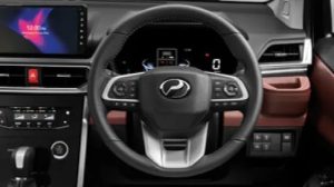 Leather steering with switches