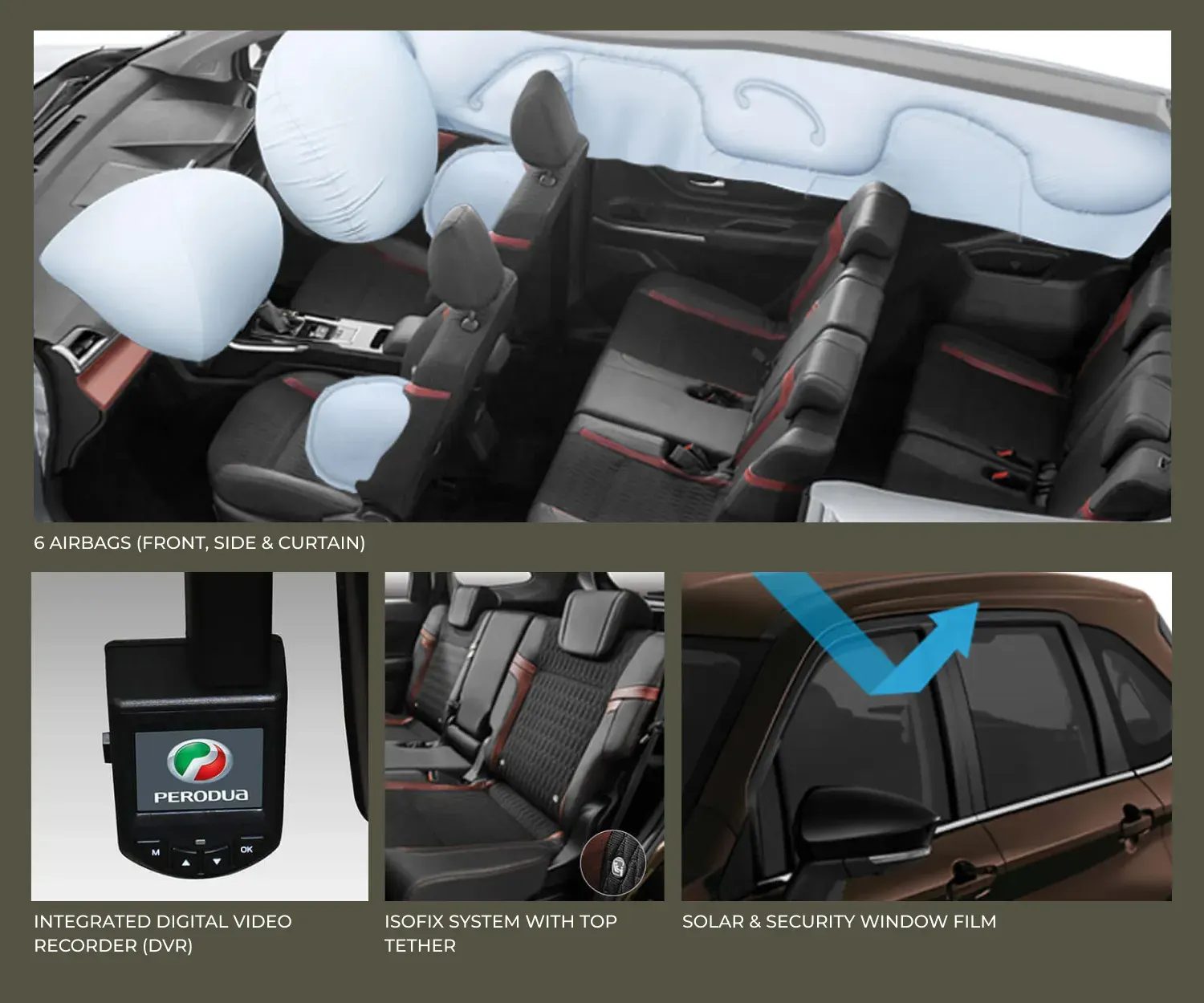 6 airbags & stability systems