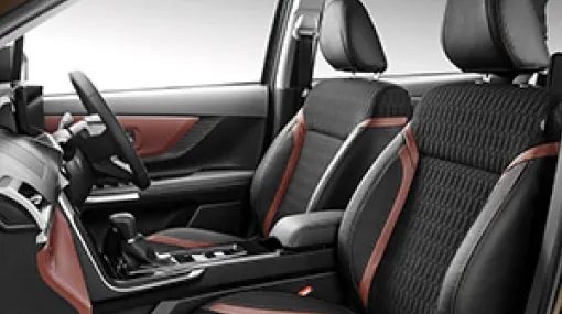2-tone semi-leather seats